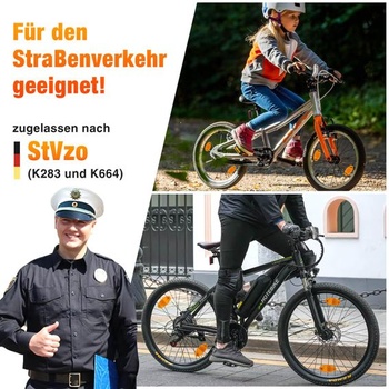 Odrazky na bicykel Tavaler Airtag Odrazky na drôtiky StVZO Bicycle 4 Cat's Eyes