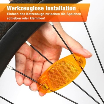 Odrazky na bicykel Tavaler Airtag Odrazky na drôtiky StVZO Bicycle 4 Cat's Eyes