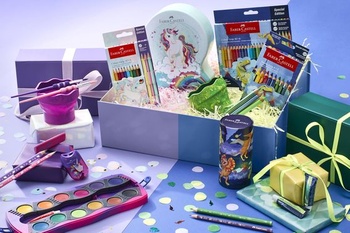 Faber-Castell - Sada farebných ceruziek Dino, 24dielna, vrátane samolepiek. 24dielna sada farebných ceruziek