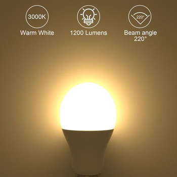ORALUCE E27 LED teplá biela 12W, nahrádza 100wattové žiarovky, 3000K, 3 kusy Teplá biela 3000K 3 kusy