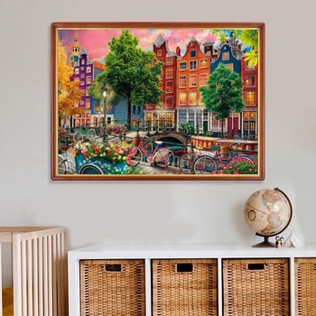 Puzzle pre dospelých, 1000 dielikov, Amsterdam, 70 x 50 cm. Vzdelávacie puzzle pre dospelých. Puzzle s 1000