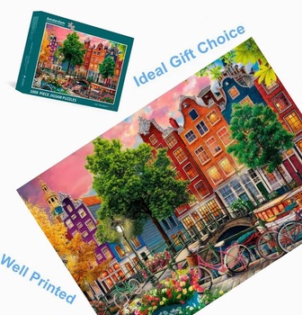 Puzzle pre dospelých, 1000 dielikov, Amsterdam, 70 x 50 cm. Vzdelávacie puzzle pre dospelých. Puzzle s 1000