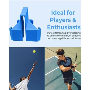 Držák tenisové kamery, držák na plot, držák mobilního telefonu pro nahrávání her v badmintonu,