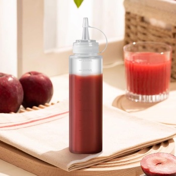 6 x 240ml plastových lahví bez BPA s víčky na kečup a omáčky
