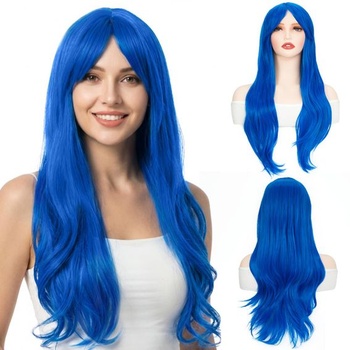 Parochne pre ženy, 28 palcov/70 cm dlhé, kučeravé syntetické parochne, nastaviteľná stredná časť,
