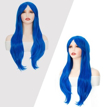 Parochne pre ženy, 28 palcov/70 cm dlhé, kučeravé syntetické parochne, nastaviteľná stredná časť,