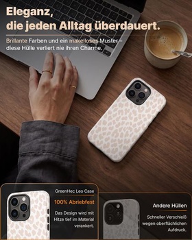 Kryt s leopardím potlačou pre MagSafe pre iPhone 15, béžový