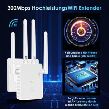 Zosilňovač signálu WiFi extendera až pre 6 000 m² a 60 zariadení, WiFi zosilňovač s dlhým dosahom a