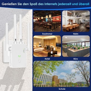 Zosilňovač signálu WiFi extendera až pre 6 000 m² a 60 zariadení, WiFi zosilňovač s dlhým dosahom a