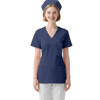 AUYAO Unisex lékařská uniforma s chirurgickým oděvem, nazouvací uniforma, ošetřovatelská uniforma,