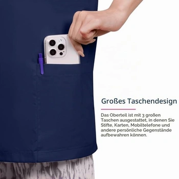 AUYAO Unisex lékařská uniforma s chirurgickým oděvem, nazouvací uniforma, ošetřovatelská uniforma,