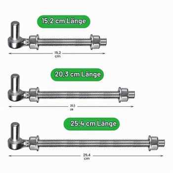 Záves bránky Insaga M12x 254mm s J-skrutkou, záves stĺpika z nerezovej ocele 304 s vonkajším čapom 15,8