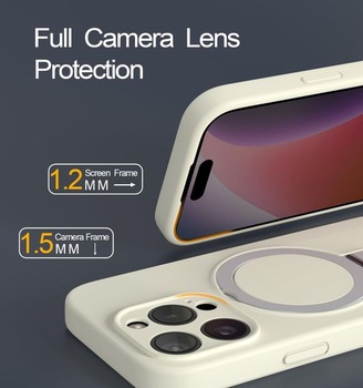 Puzdro Misscase pre iPhone 16 Pro Max s neviditeľným stojanom, mäkké silikónové puzdro na