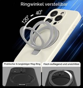 Puzdro Misscase pre iPhone 16 Pro Max s neviditeľným stojanom, mäkké silikónové puzdro na