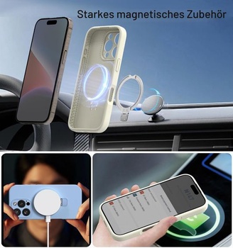 Puzdro Misscase pre iPhone 16 Pro Max s neviditeľným stojanom, mäkké silikónové puzdro na