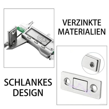 GIONAR 6dielne magnetické západky na dvierka skriniek, Magnetické západky na skrinky, Ultratenké