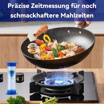 GIONAR 2dílná písková hodinka pro dětské čištění zubů (modrá 3 minuty, zelená 2 minuty), časovač