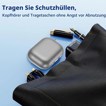 Ochranný kryt Lemxiee pre AirPods Pro 3, flexibilný TPU kryt, strieborný, AirPods Pro 3