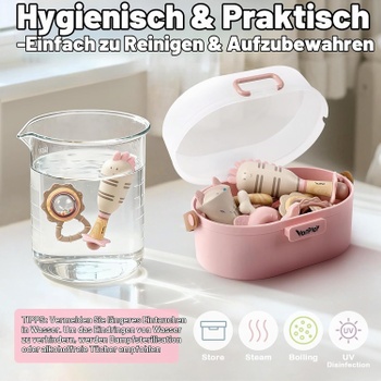 Sada hrkálok Vanplay pre bábätká, ružová