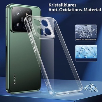 Priehľadný silikónový kryt Oprimio pre Xiaomi 14T Pro [100% priehľadný] [nemecký materiál] [ultra