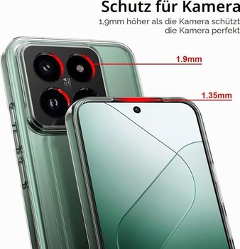 Priehľadný silikónový kryt Oprimio pre Xiaomi 14T Pro [100% priehľadný] [nemecký materiál] [ultra