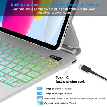 Puzdro s klávesnicou pre iPad 10. generácie 2022 a iPad A16 11. generácie 2025 11 palcov, magnetický