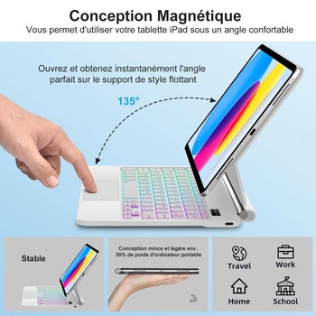 Pouzdro s klávesnicí pro iPad 10. generace 2022 a iPad A16 11. generace 2025 11 palců, magnetický