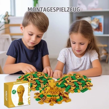 Súprava futbalových stavebných kociek, 500 dielikov, 3D miniatúrna futbalová vzdelávacia hračka, mikro
