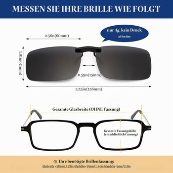 LUFF Polarizované unisex sluneční brýle s klipem na dioptrické brýle - Dobré sluneční brýle s
