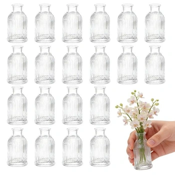 20 malých váz na dekoráciu stola, 50ml malé vázy na…
