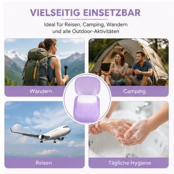 Sada mydlových papierov, 5 krabičiek, prenosná s plastovou krabičkou, farebná, voňavý mydlový papier,