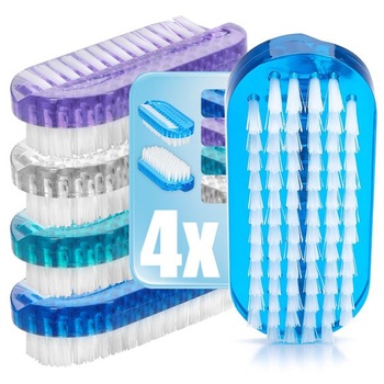 Com-four® Kefy na umývanie rúk, 4 ks / 8 ks Farebné kefy na nechty, 4 kusy - Silné