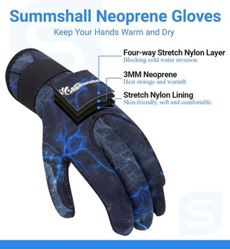 3mm neoprenové rukavice, teplé potápěčské rukavice, neoprenové rukavice pro muže a ženy,