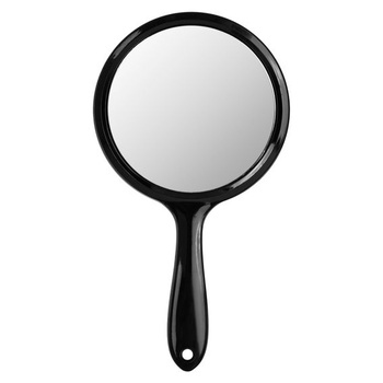 Ručné zrkadlo s rukoväťou, obojstranné zrkadlo, zväčšenie 1x/3x, kozmetické zrkadlo, make-up zrkadlo,