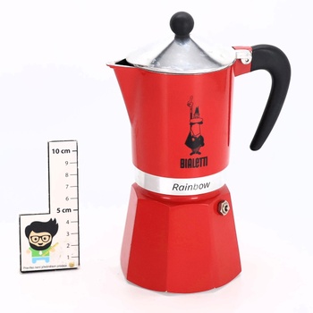 Moka kanvica Bialetti 4963 Rainbow červená