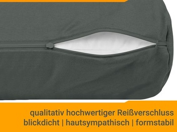 Rolák na krk npluseins Jersey z bavlny Mako, 40 x 15 cm, titán
