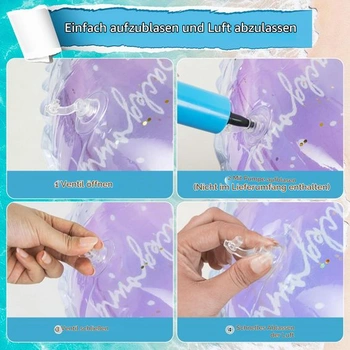 Plavecký kruh pro dospělé, velký plavecký kruh s rukojeťmi, nafukovací plavecké kruhy pro letní