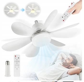Stropný ventilátor 2v1 E27 30W