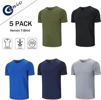 Sada 5 sportovních triček Cimic, barevné L