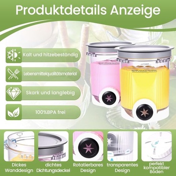 2 kusy pre nádoby Ninja Swirl Creami s objemom 480 ml - Kompatibilný s výrobníkmi zmrzliny Ninja