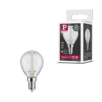 Paulmann LED žiarovka s vláknom 2,7W E14, 3stupňové stmievanie, číra, 1 kus (1 balenie) 2,5 W - kvapka