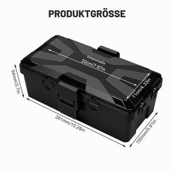 Černá vodotěsná venkovní kabelová krabice, venkovní elektrická krabice do zahrady, vodotěsná