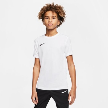 Unisexové detské tričko Nike Dri-fit Park 7, veľkosť XS, biela/čierna