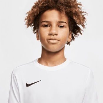 Unisexové detské tričko Nike Dri-fit Park 7, veľkosť XS, biela/čierna