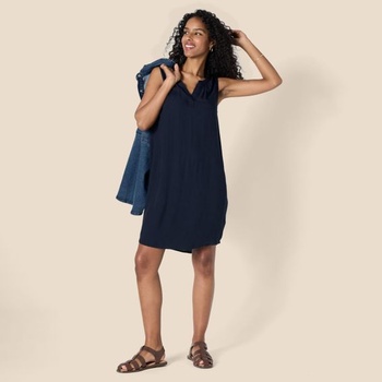Dámske ľahké plážové šaty Amazon Essentials bez rukávov áčkového strihu z viskózy, veľkosť L, tmavo