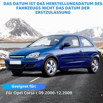 Náhradné sklo zrkadla Mingke pre Opel Corsa C 2000 až 2009, vyhrievané sklo spätného zrkadla na