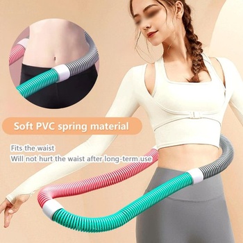Hula Hoop pre dospelých (1,65 kg) s pružinovým dizajnom, vyššie spaľovanie kalórií, šetrná k chrbtu,