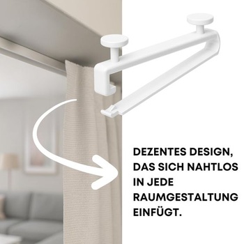Klzáky na slučky, 24 kusov | Slučky 50 mm | Vnútorné koľajnice na záclony | Perfektný závesný systém
