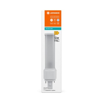 LEDVANCE Dulux-D LED 7W - 840 studená biela | 2kolíkový konektor - náhrada za 18W