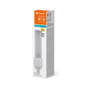 LEDVANCE Dulux-D LED 7W - 840 studená biela | 2kolíkový konektor - náhrada za 18W